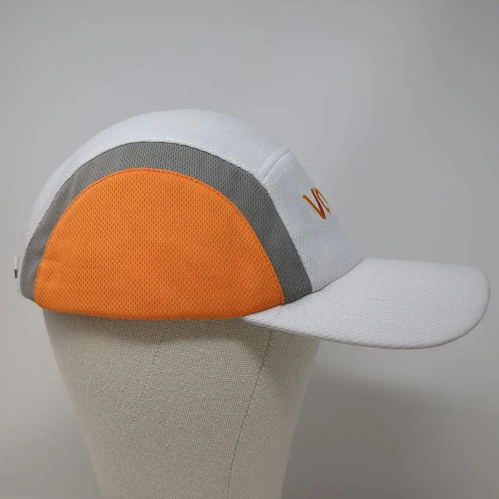 4imprint 5 Panel White Gray Orange One Size Voya Financial Polyester Hat Stripe